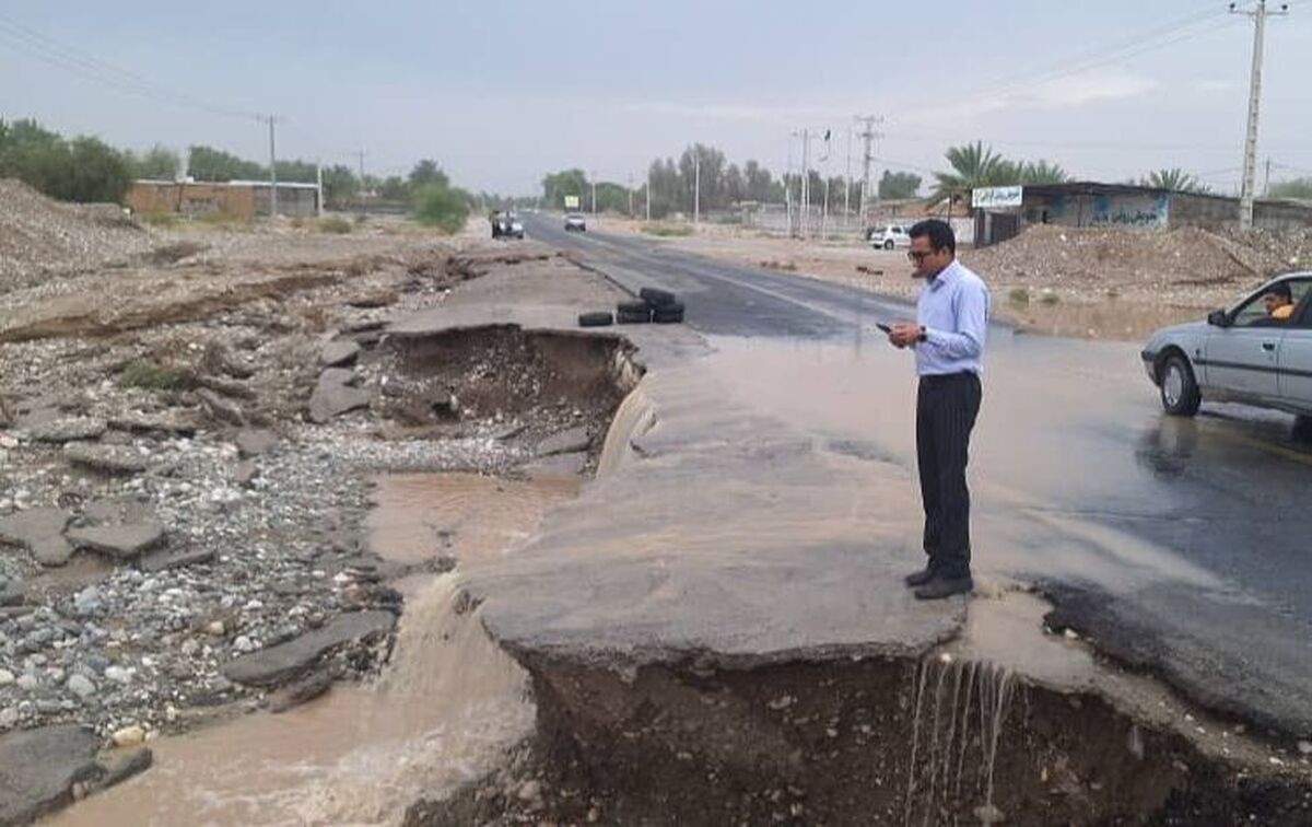 خسارت سیلاب در جیرفت