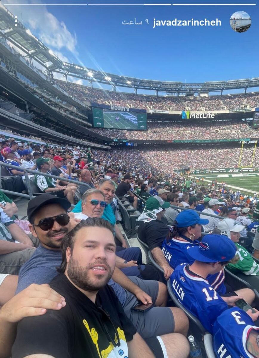 ستاره استقلال در آمریکا طرفدار راگبی شد! / کاپیتان سابق آبی‌ها در استادیوم فینال جام‌جهانی +عکس