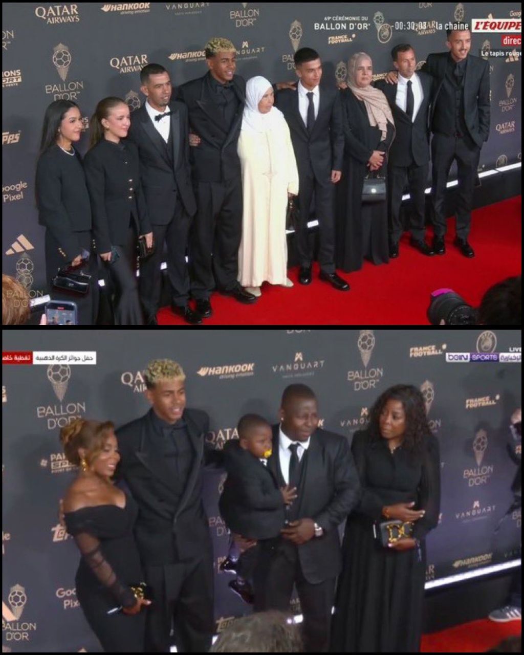 عکس/ دورهمی خانوادگی لامین یامال در مراسم توپ طلا! عکس/ دورهمی خانوادگی لامین یامال در مراسم توپ طلا!