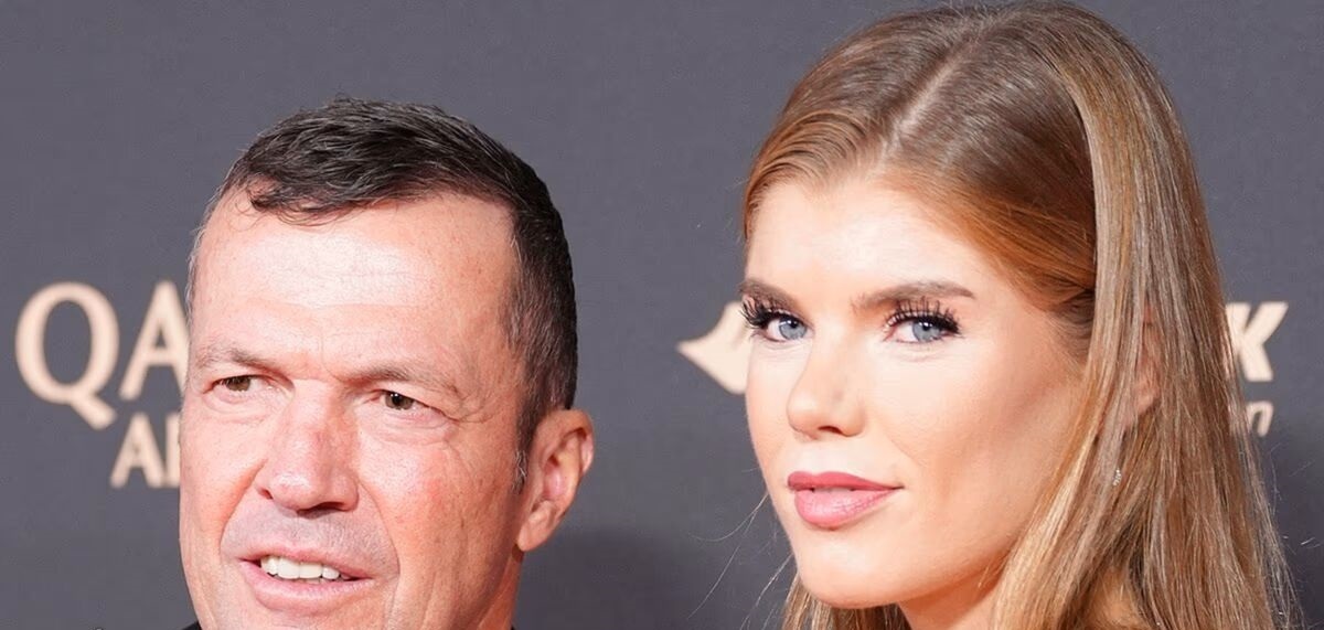 لوتار ماتئوس و نامزد ۲۶ ساله‌اش در مراسم توپ طلا