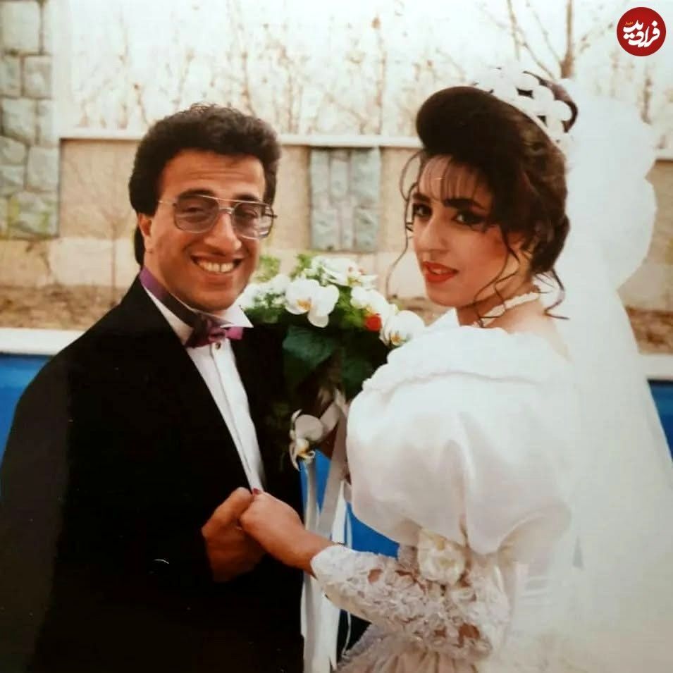 سفر در زمان؛ «علیرضا خمسه و مراورید پورشفیقی» در مراسم عروسی شان؛ سال ۷۳