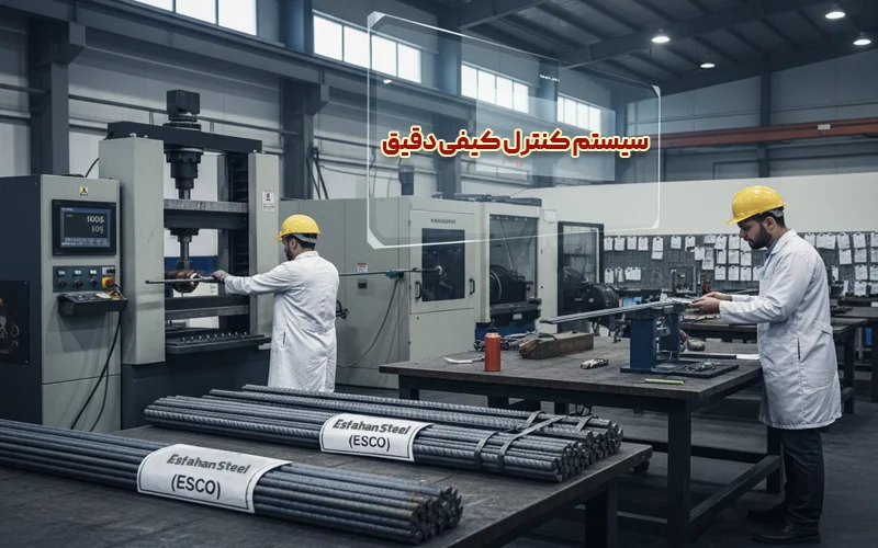 استفاده از سیستم کنترل کیفی دقیق برای انتخاب بهترین میلگرد