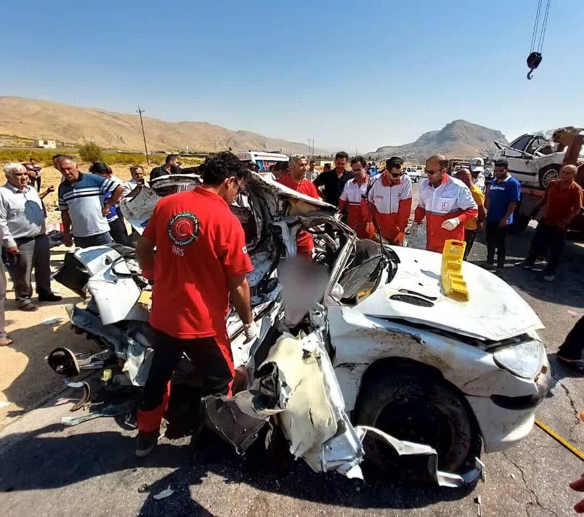 تصادف مرگبار در جاده سپیدان-شیراز؛ ۵ کشته و ۳ مصدوم