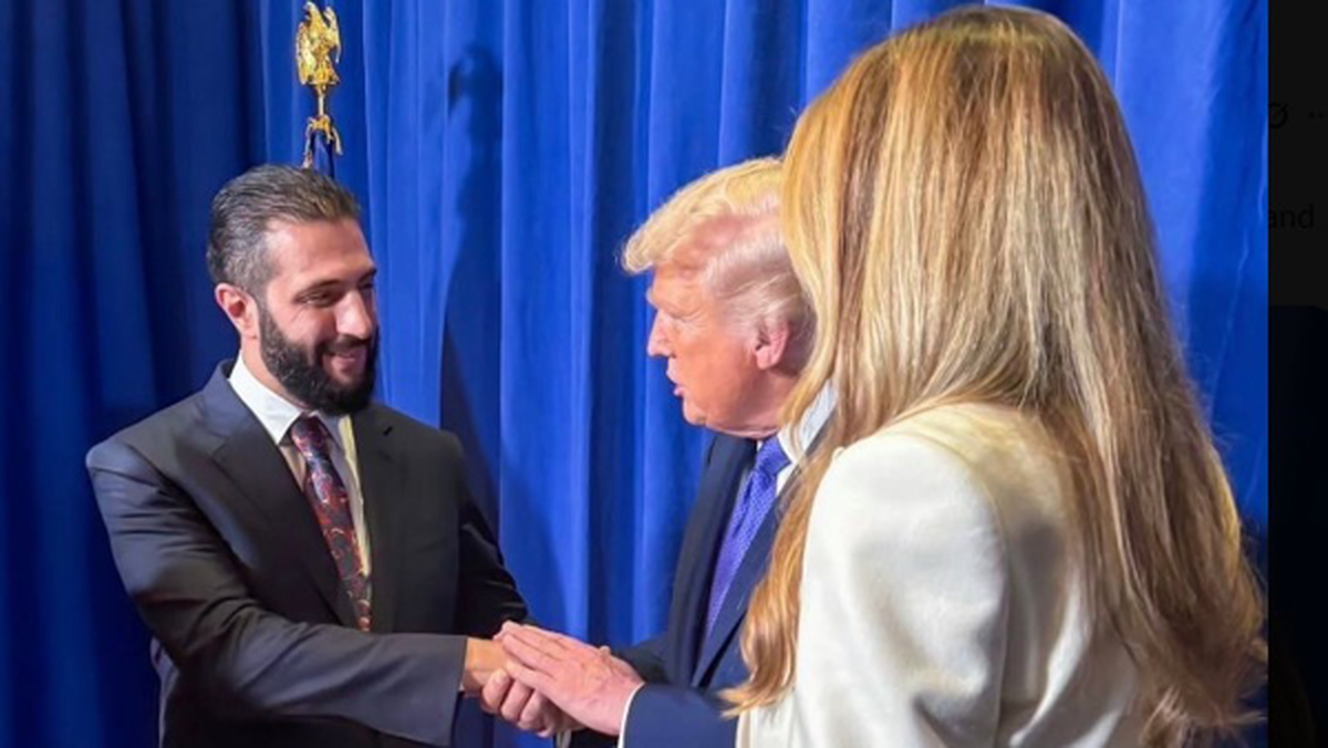 دیدار و گفتگوی ترامپ و جولانی