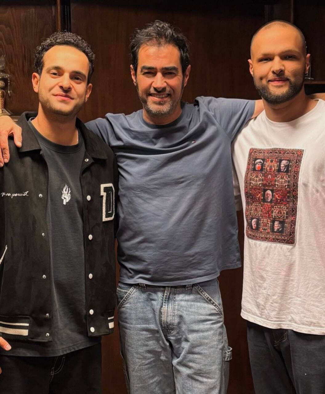 دورهمی شهاب حسینی و پسرش با آقای بازیگر