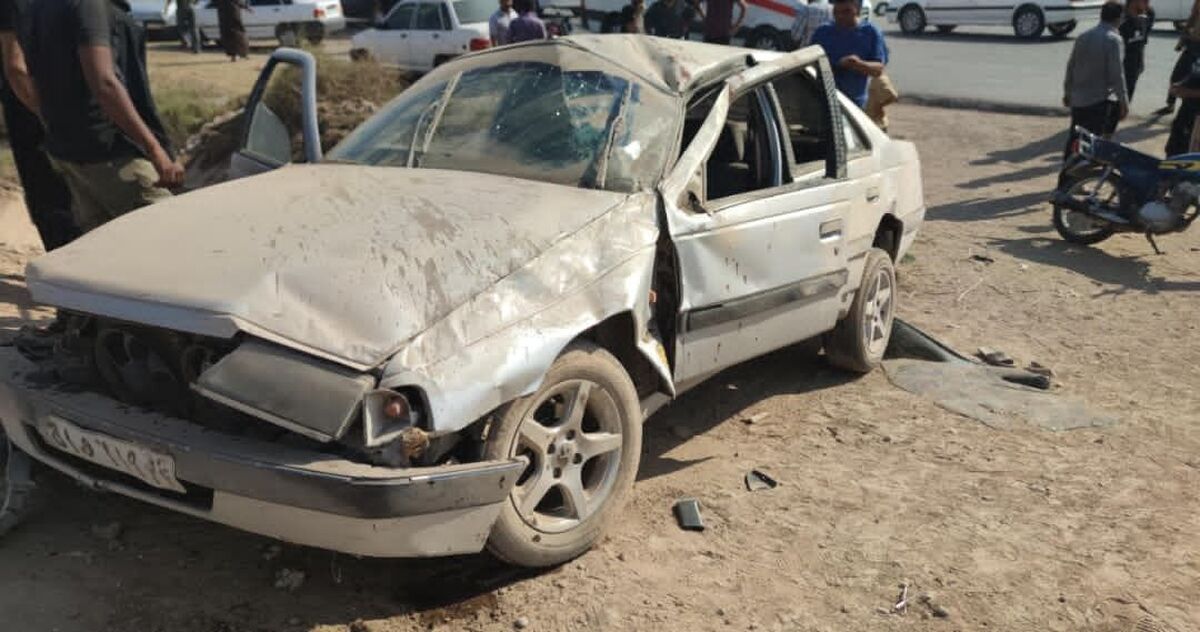 واژگونی خودروی حامل دانش‌آموزان در دزفول/ ۱ کشته و ۴ مصدوم