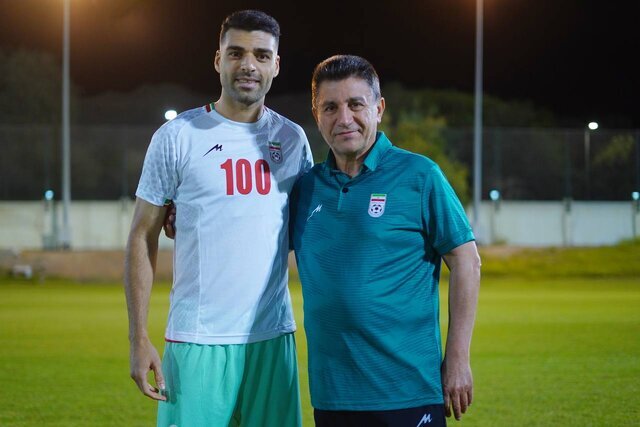 تونل افتخار برای مهدی طارمی در تمرین تیم‌ملی + عکس