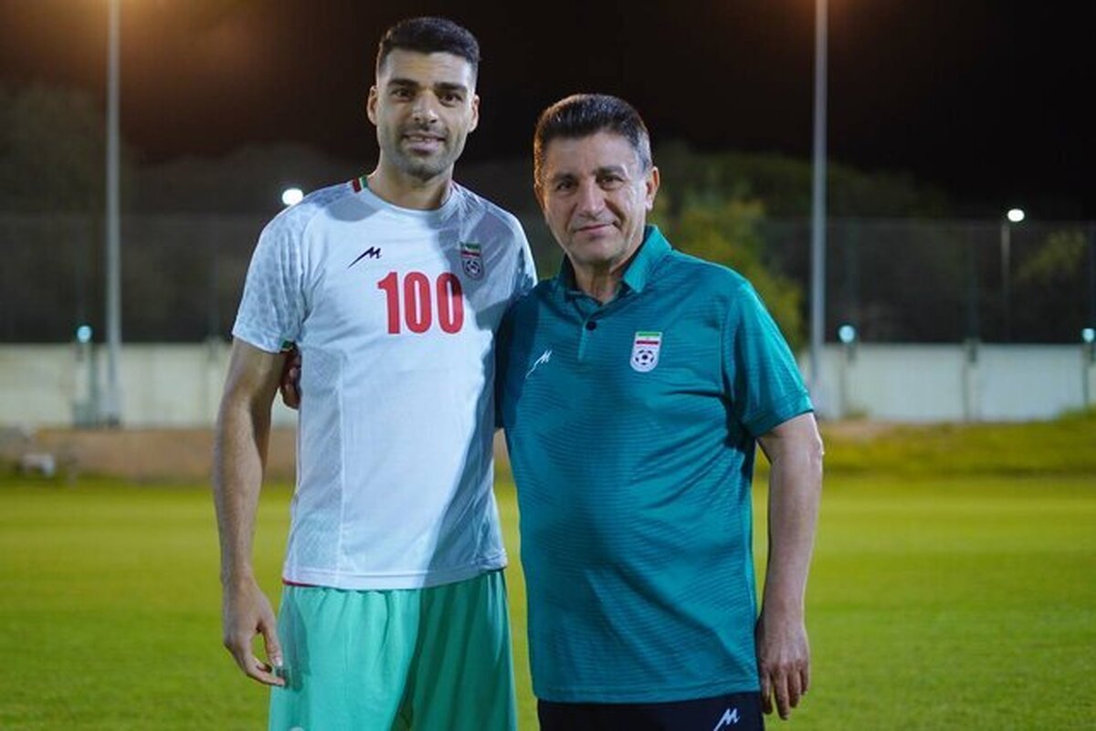 تونل افتخار برای مهدی طارمی در تمرین تیم‌ملی + عکس