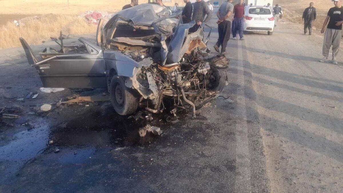 جانباختن ۳ نفر بر اثر تصادف در محور کامیاران - سروآباد