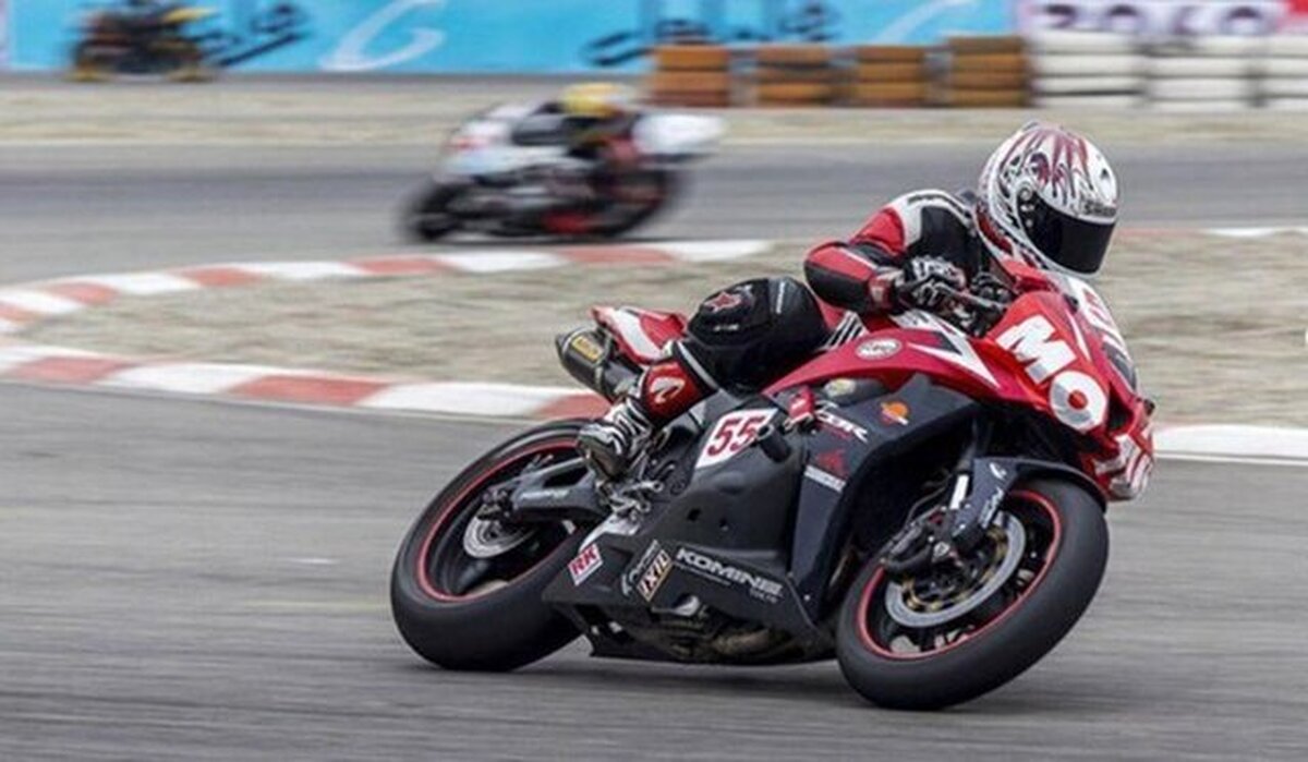 حادثه برای دختر موتورسوار در پیست آزادی