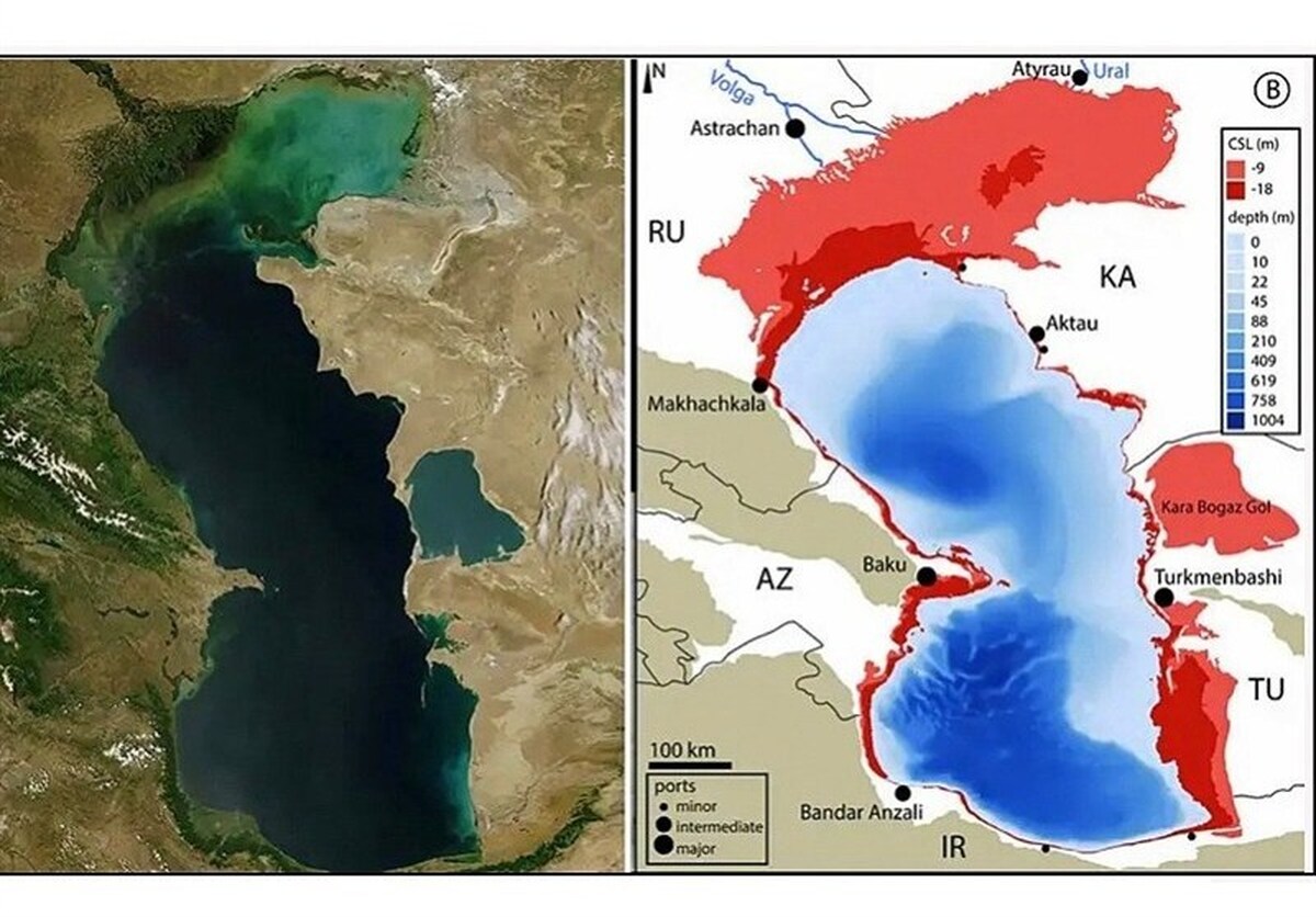 دریای خزر خشک می‌شود؟