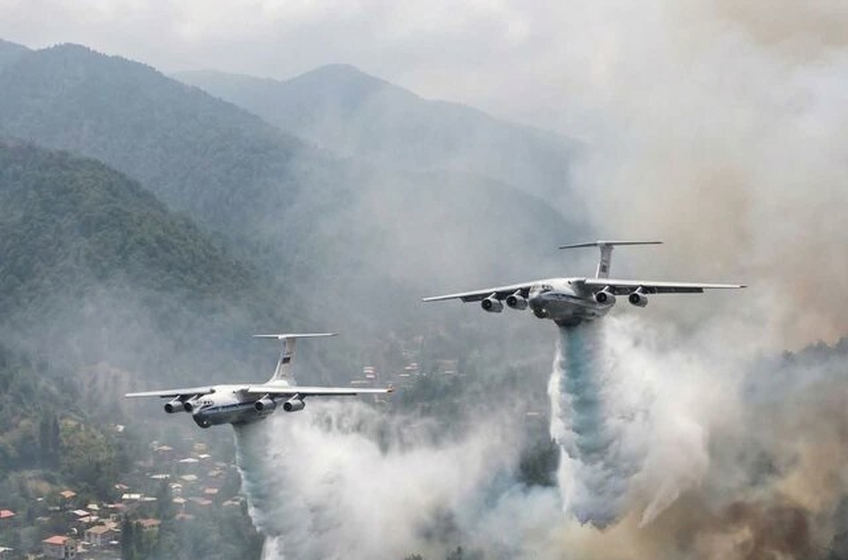 آتش‌سوزی جنگل الیت/ ترکیه وارد عمل شد، هواپیمای روسی در راه است