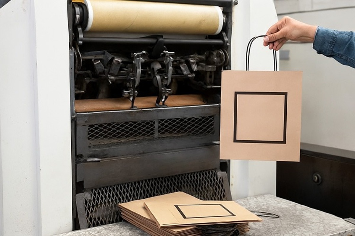 چاپ ساک دستی کاغذی و شاپینگ بگ گلاسه بصورت فوری