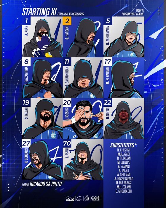 دربی ۱۰۶؛ اعلام ترکیب استقلال برای تقابل با پرسپولیس