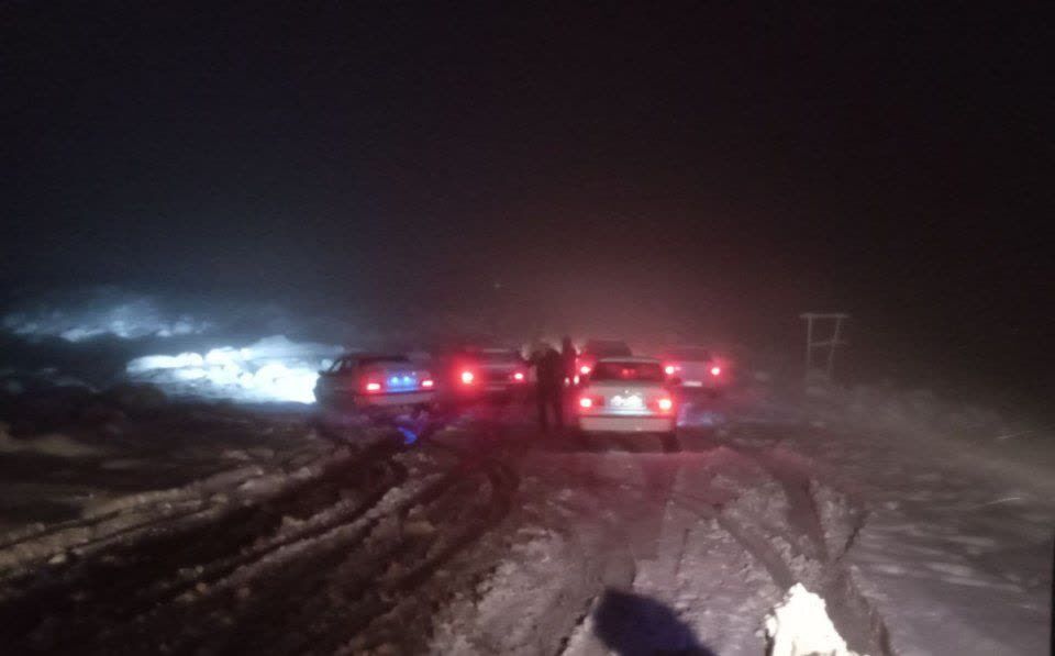 بارش پراکنده برف در ساردوئیه کرمان