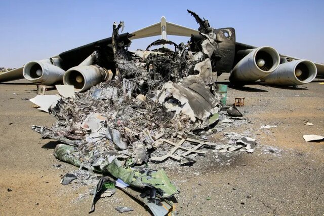 سقوط هواپیمای نظامی در سودان