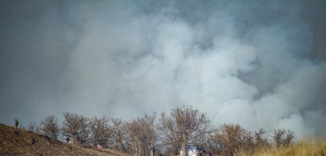 رد آتش‌سوزی جنگل‌های الیت در آسمان طالقان