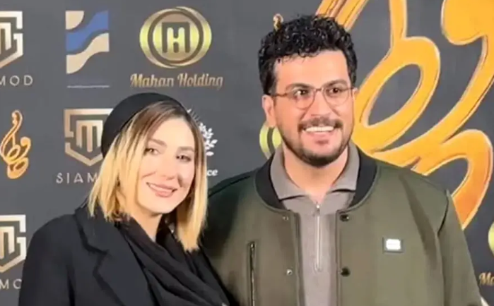 بوسه عاشقانه امیرحسین قیاسی بر پیشانی همسرش وایرال شد