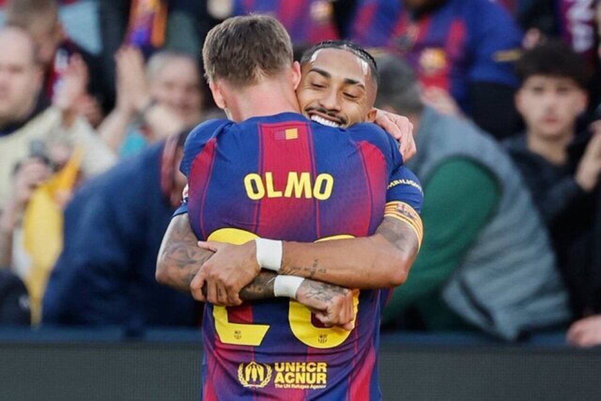 صدرنشینی بارسلونا با درخشش اولمو