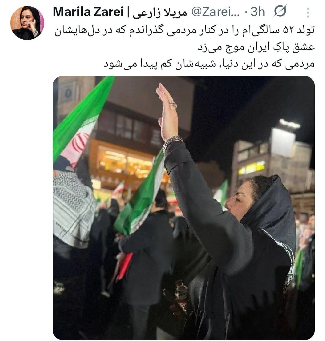 جشن تولد متفاوت مریلا زارعی در خیابان