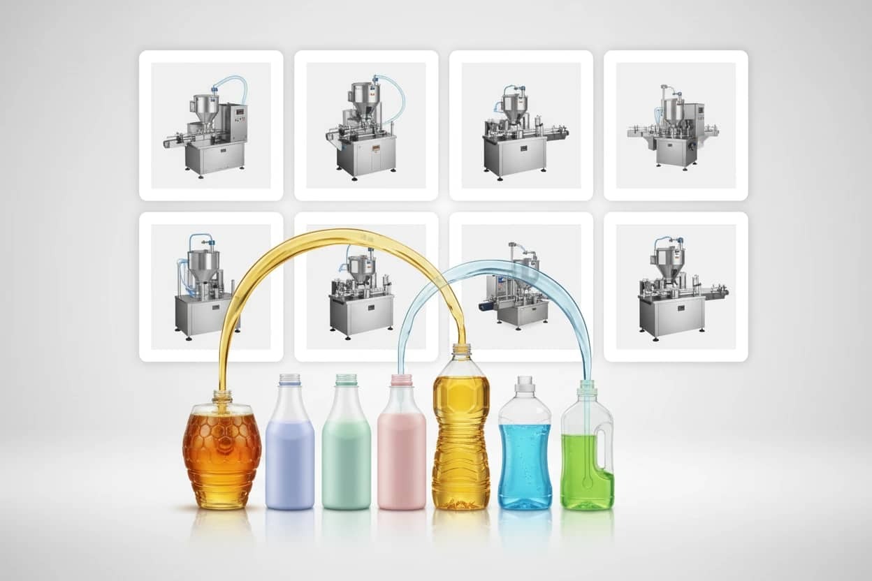 راهنمای جامع خرید دستگاه پرکن مایعات غلیظ و رقیق برای روغن، عسل، شامپو و مواد شوینده
