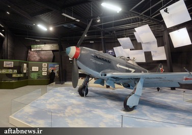 جنگنده - بمب افکن « یاک -2» در غرفه « نرماندی - نمان» در موزه هوا-فضای له بورژه.
