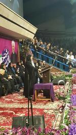  سخنرانی پروانه سلحشوری/نماینده مردم تهران و رییس فراکسیون زنان در ورزشگاه شیرودی