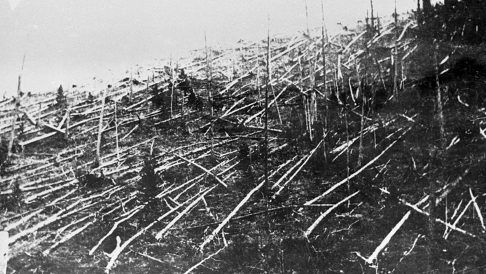 شهاب سنگ تونگوسکا (Tunguska) در روسیه

شهاب سنگ تونگوسکا در30 ژوئن سال 1908 در منطقه کراسنویارسک، روسیه فرود آمد. پس از برخورد این شهاب سنگ غول پیکر به منطقه جنگلی کراسنویارسک بیش از 80 میلیون درخت و درختچه در مساحتی بالغ بر دو هزار و 150 کیلومتر مربع نابود شدند. انرژی حاصل از این برخورد را معادل 30 مگاتن ماده منفجره تی ان تی اعلام کرده اند که 1000 بار قدرتمندتر از انفجار بمب اتمی در هیروشیما است.