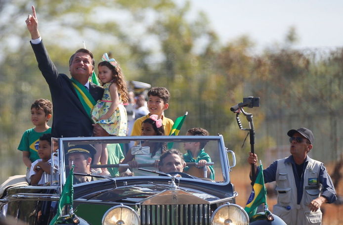 رئیس جمهور برزیل در مراسمی به مناسبت روز استقلال این کشور
