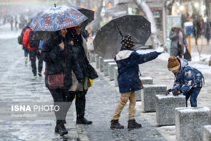 تصاویر| بارش برف در همدان