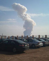 تصویری از انفجار مهیب امروز