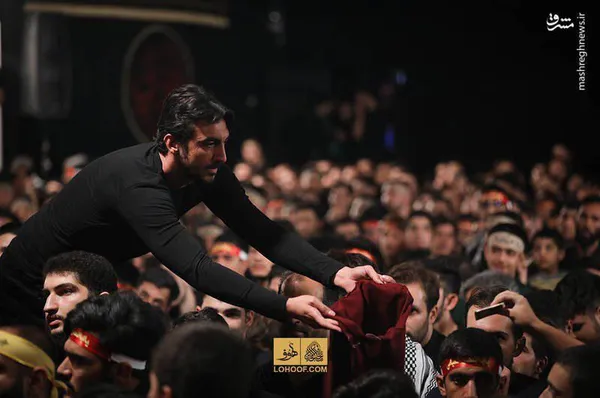 مهدی رحمتی در جمع عزاداران حسینی