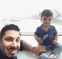 احسان خواجه امیری در کنار فرزندش+عکس