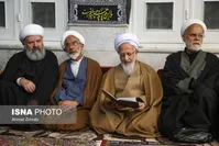 حضور علما و مراجع تقلید در دفتر آیت‌الله موسوی‌اردبیلی+تصاویر