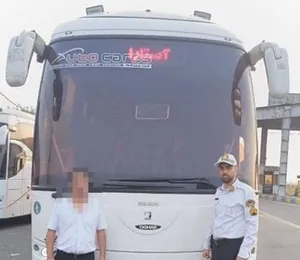 توقیف اتوبوس با راننده مست!