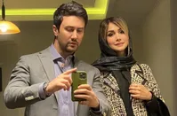 عکس| جشن شب یلدا شاهرخ استخری و همسرش