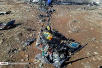 تصاویر| سقوط هواپیما با دو خلبان زن و مرد