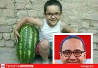 عکس/ کودکی رامبد جوان با هندوانه
