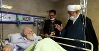 تصاویر| عیادت نماینده رهبر انقلاب از آیت‌الله شبیری زنجانی