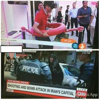 مقایسه پوشش زنده حوادث تهران در صداوسیما و شبکه CNN/تصویر