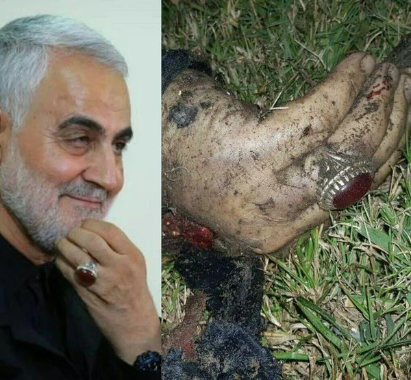 عکسی که ادعا شده مربوط به شهادت سردار سلیمانی است