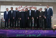 بهره‌برداری راه‌آهن قزوین- رشت با حضور روحانی+عکس