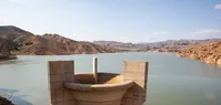 تصاویر| بحران کم‌آبی در پشت سدها