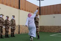 رژه نظامی زنان در عربستان برای اولین بار+تصاویر