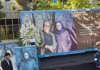 فیلم| شعار "نه غزه نه لبنان،  جانم فدای ایران" در مراسم تشییع پیکر داریوش مهرجویی!