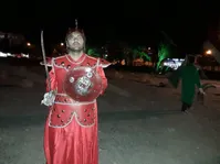 عکس| بازیگر «بچه مهندس۳» با لباس شمر در تعزیه محرم