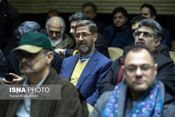 حمیدرضا شاه آبادی، معاون صدا سازمان صدا و سیما در مراسم ترحیم مرحوم حسین محب اهری