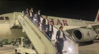 فیلم| لحظه ورود تیم ملی فوتبال به قطر