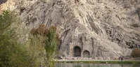 تصاویر| رخت پاییزی بر قامت طاق بستان