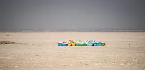 تصاویر/ خشک شدن دریاچه مهارلو - شیراز